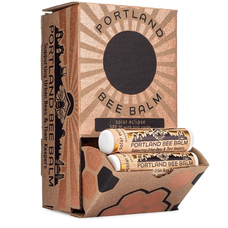 Portland Bee Balm 103 Lip Balm, Solar Eclipse (Pack of 24)