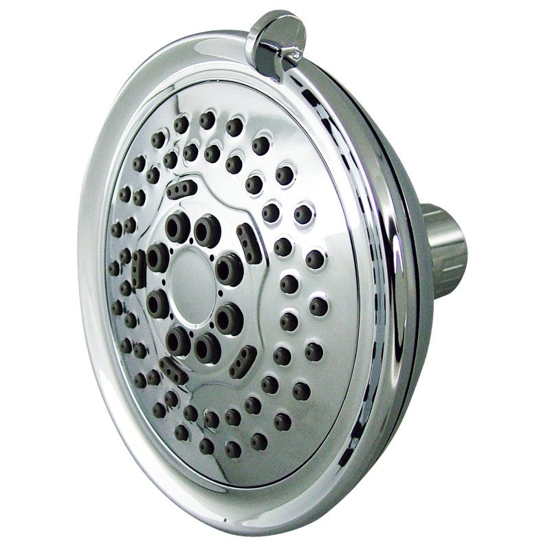 Boston Harbor S1254H00CP Shower Head, 1.75 gpm, 1/2-14 NPT Connection, Threaded, 5-Spray Function, ABS, Chrome