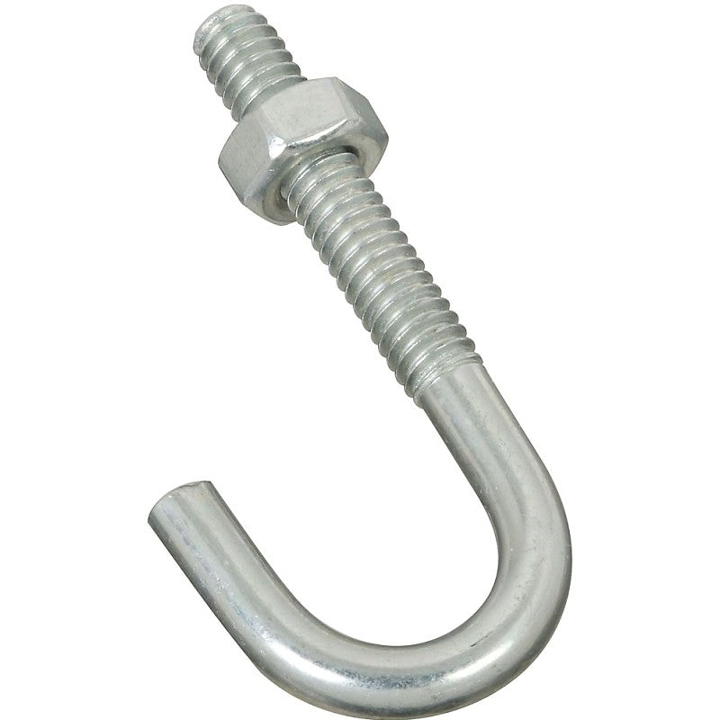 National Hardware 2195BC Series N232-884 J-Bolt, 1/4-20 Thread, 1.31 in L Thread, 2-5/16 in L, 100 lb Working Load, Zinc (Pack of 10)