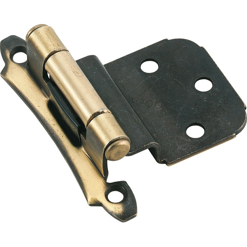 Amerock BPR7928AE Hinge, 3/8 in Inset, Antique Brass