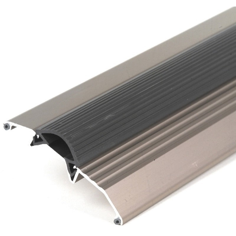 M-D 49004 Low Threshold, 36 in L, 3-3/4 in W, Aluminum, Satin Nickel