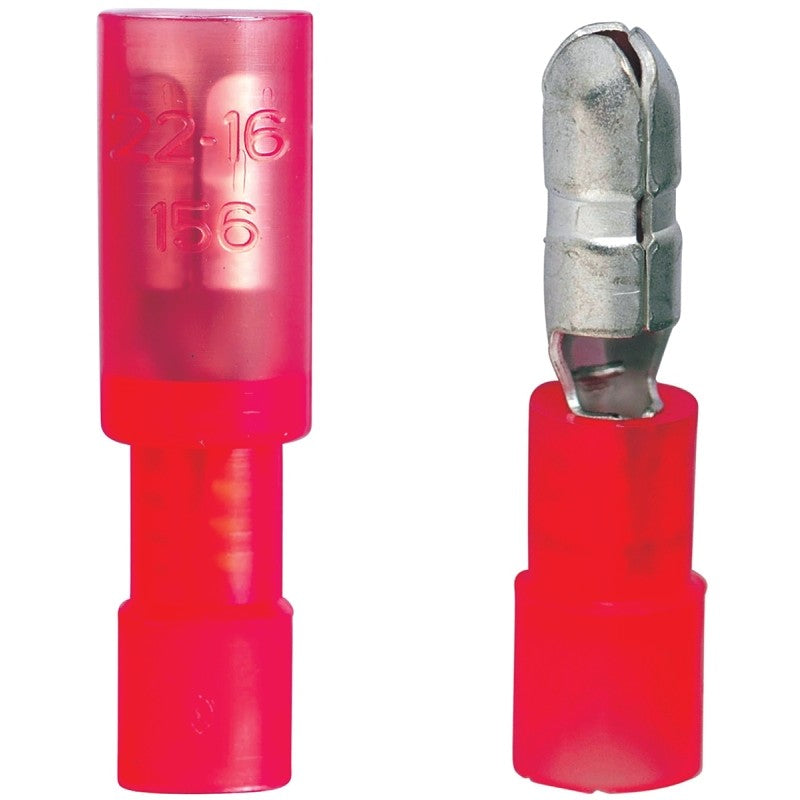 Gardner Bender 20-161P Bullet Splice Connector, 600 V, 22 to 18 AWG Wire, 5/32 in Stud, Red