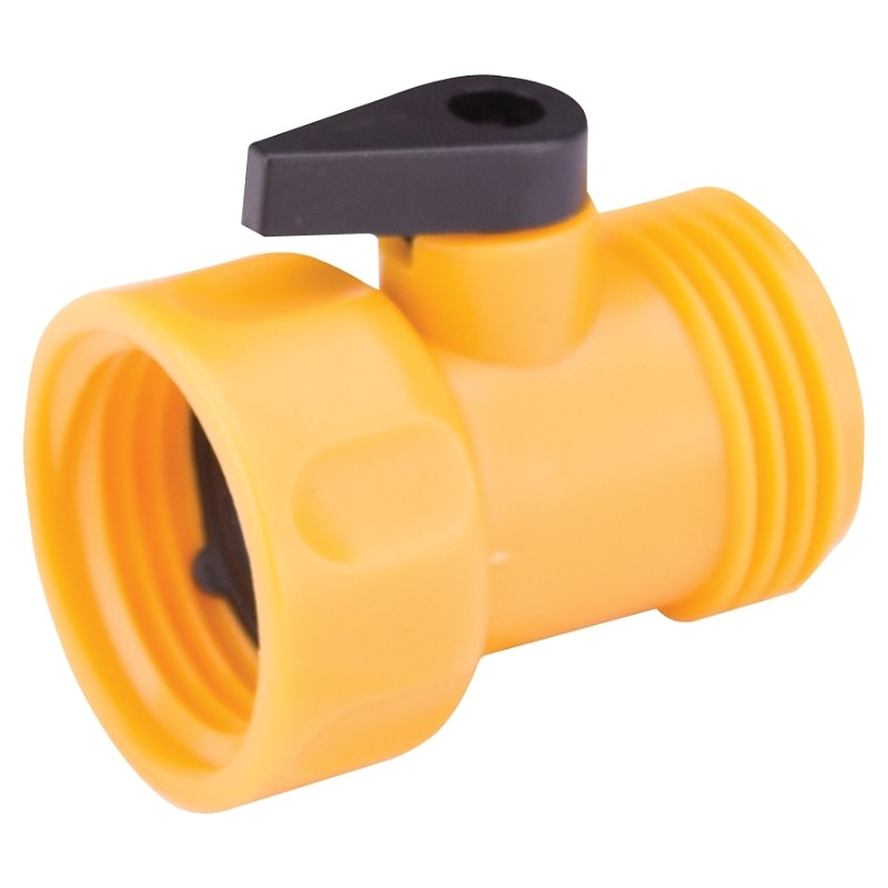 Landscapers Select GC5143L Hose Shut-Off Valve, 3/4 in, Female, 1 -Port/Way, Plastic Body, Yellow