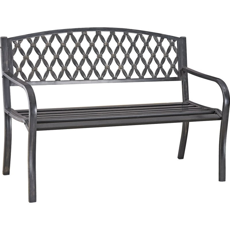 Seasonal Trends D3819C Park Bench, Steel Seat/Frame