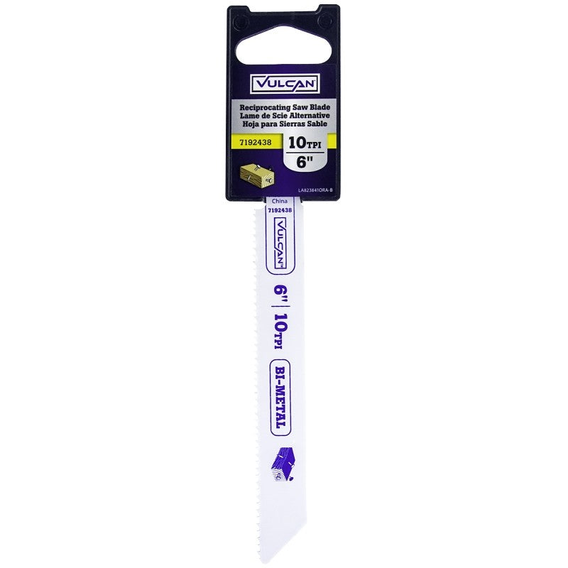 Vulcan 823841OR Reciprocating Saw Blade, High Speed Steel Cutting Edge