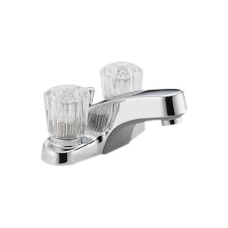 Peerless P245LF Bathroom Faucet, 1.2 gpm, 2-Handle, Metal, Chrome Plated, Knob Handle, Standard Spout