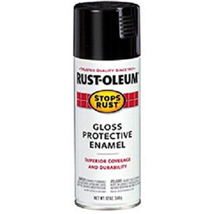 Rust-Oleum 7779830 Rust Preventative Spray Paint, Gloss, Black, 12 oz, Can
