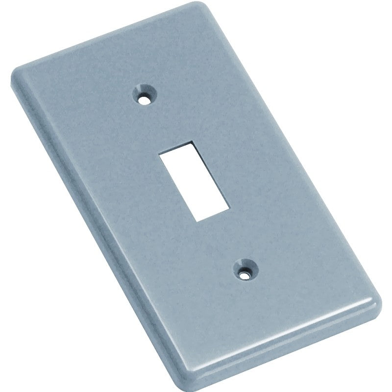 Carlon HB1SW Handy Box Cover, 4-5/16 in L, 2-3/8 in W, Rectangular, Gray, 1-Gang, Polycarbonate