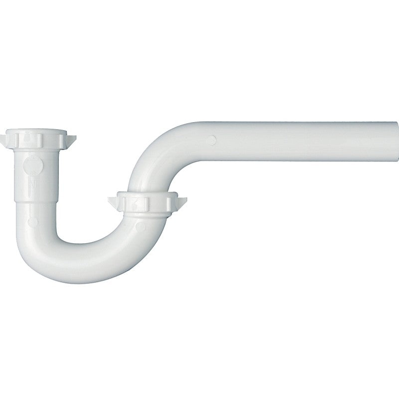 Plumb Pak PP940W P-Trap, 1-1/2 x 1-1/2, 1-1/2 x 1-1/4 in, Slip, Plastic, White