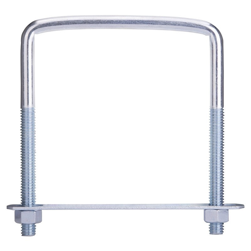 ProSource LR356 U-Bolt, 3/8 in Thread, 3 in L Thread, Steel, Zinc (Pack of 10)