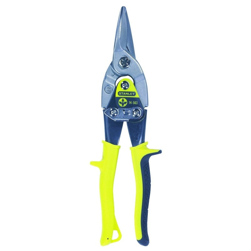 STANLEY 14-563 Aviation Snip, 12-1/2 in OAL, 1-1/2 in L Cut, Straight Cut, Chrome Molybdenum Steel Blade