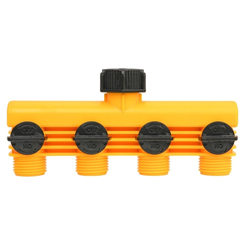 Landscapers Select YM20820 Tap Manifold Connector, 4 Way, Black/Yellow (Pack of 8)