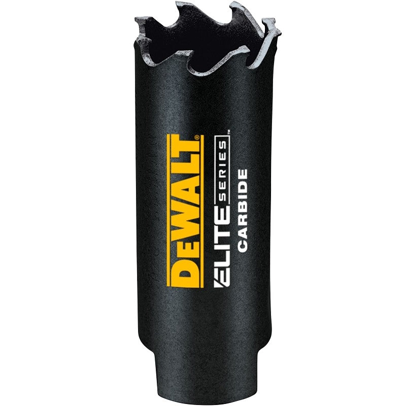 DEWALT ELITE Series DAH334 Hole Saw, 3/4 in Dia, 1-3/4 in D Cutting, 1/2 in Arbor, 3 TPI, Carbide Cutting Edge