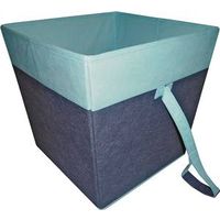 Non-Woven Folding 15 by 15 by 15 Inch Square Two Tone Blue