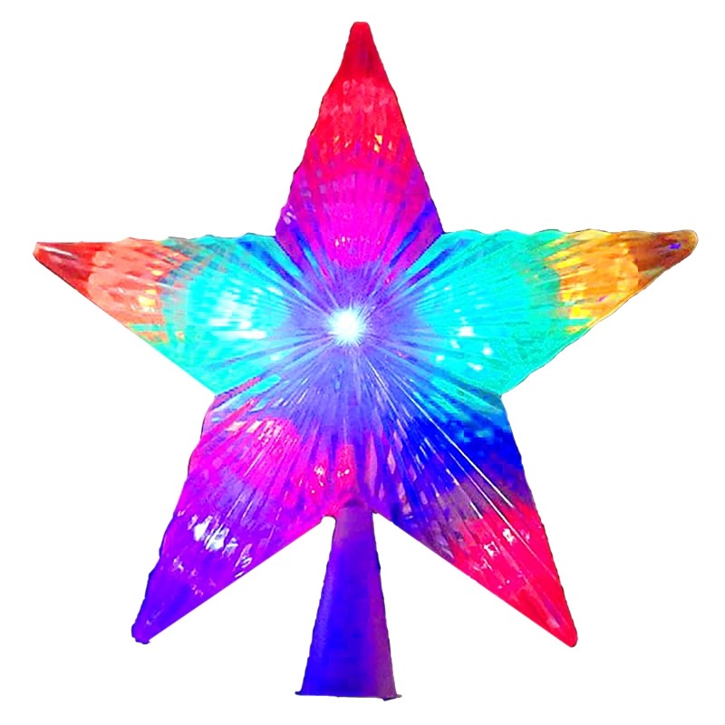 J Hofert 1986 Star Tree Topper, LED, Multi-Color, 9 in (Pack of 12)