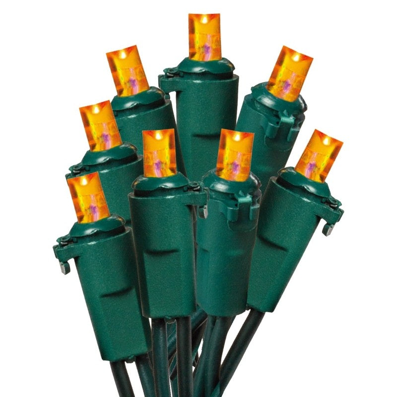 Hometown Holidays W11L1846 Light Set, Christmas, 120 V, 4.8 W, 70-Lamp, LED Lamp, Orange Lamp, 18.58 ft L