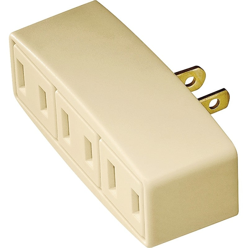 Eaton Wiring Devices 1747V-BOX Outlet Tap, 2-Pole, 15 A, 125 V, 3-Outlet, NEMA: NEMA 1-15R