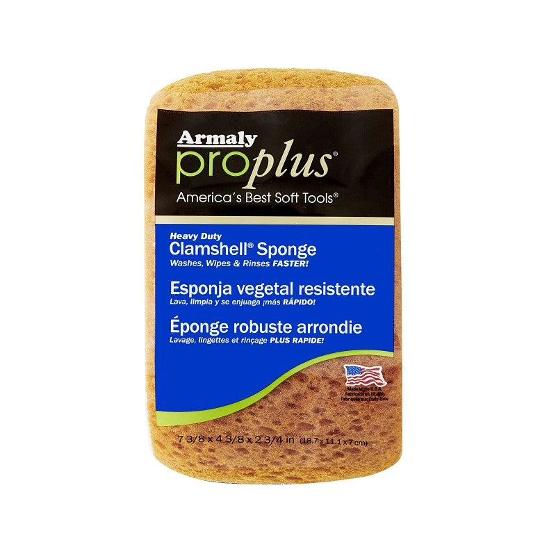 Armaly ProPlus 00010 Medium Sponge, 7-3/8 in L, 4 in W, 2-1/2 in Thick, Polyester, Yellow