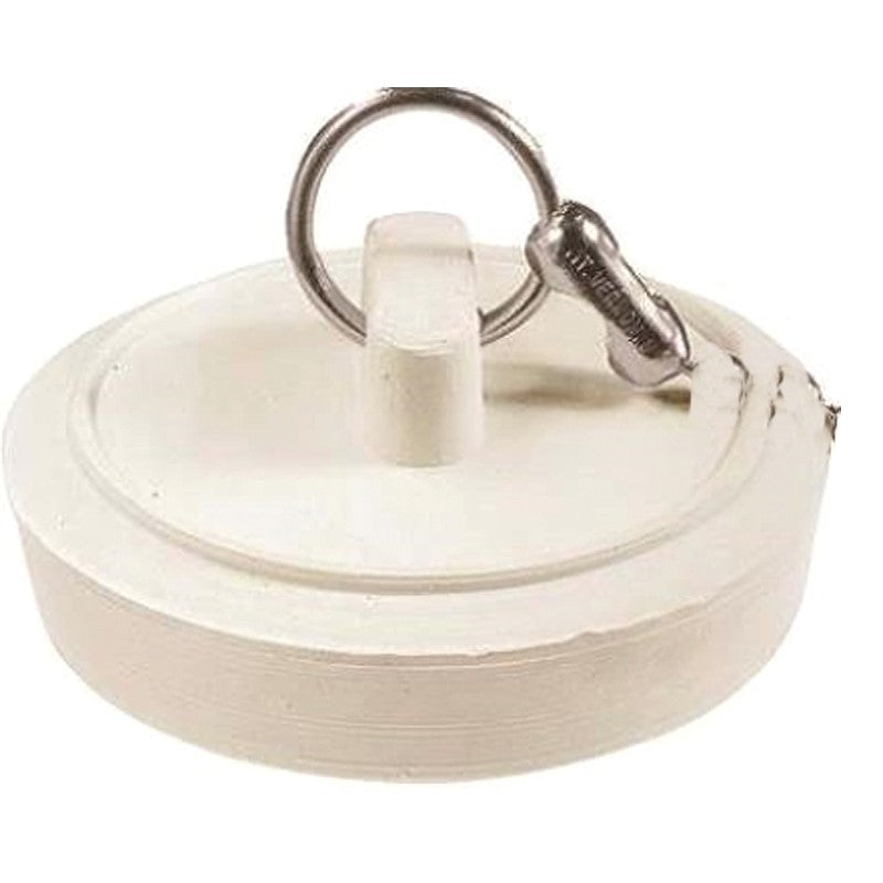 Plumb Pak Duo Fit Series PP820-1 Drain Stopper, 1-1/8 in to 1-1/4 in Dimensions, Rubber, White