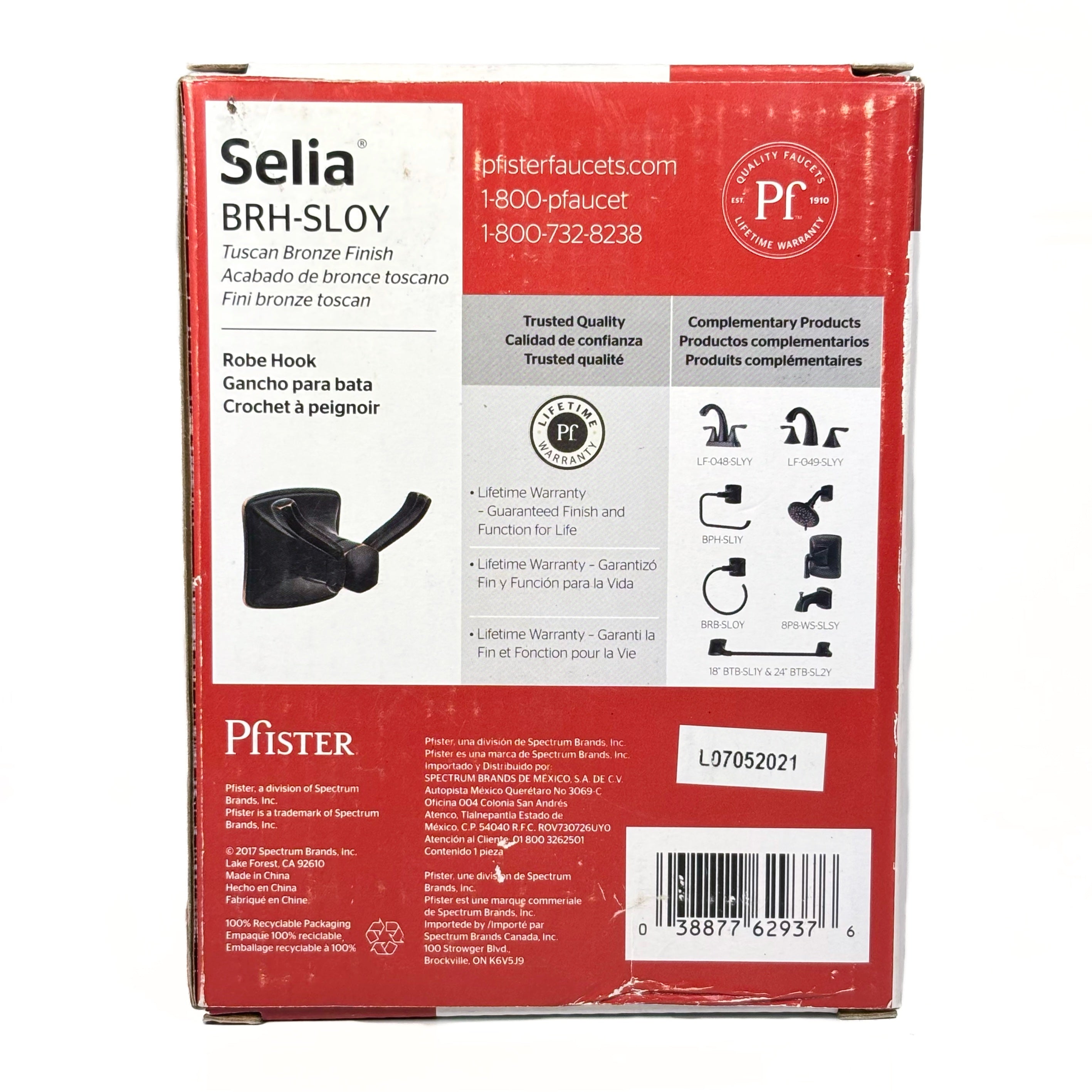 Selia Robe Hook Tuscan Bronze