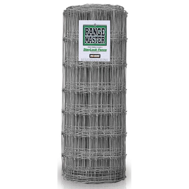 Rangemaster 6797 Series Staylock Fence, 12 in, 49 in H, 330 ft L, 12-1/2 ga, Steel, Galvanized