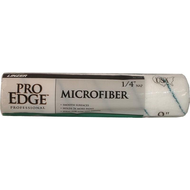 Linzer RC172-9 Paint Roller Cover, 1/4 in Thick Nap, 9 in L, Microfiber Cloth Cover