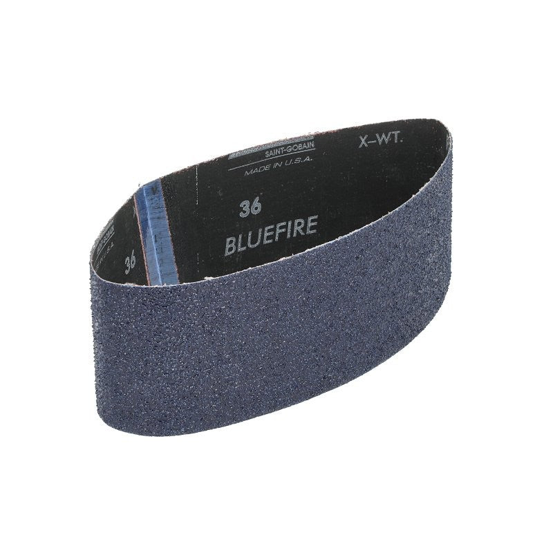 Norton 02228 Sanding Belt, 3 in W, 21 in L, Zirconia Aluminum Abrasive, 36 Grit, Extra Coarse