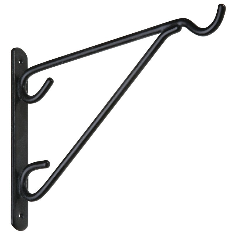 National Hardware V2652 Series N274-530 Outdoor Bracket, 8.72 in L, 6-3/4 in H, Steel, Black