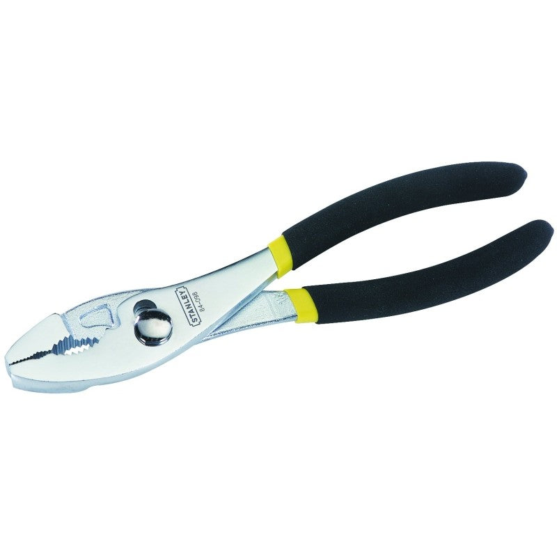 STANLEY 84-098 Slip Joint Plier, 8 in OAL, 11/16 in Jaw Opening, Cushion-Grip Handle, 1-3/8 in L Jaw