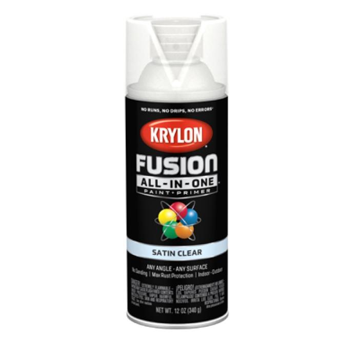 Krylon K02735007 Spray Paint, Satin, Clear, 12 oz, Can