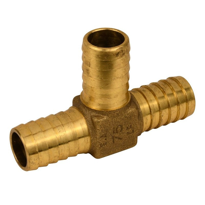 Water Source HT75NL Hydrant Pipe Tee, 3/4 in, Barb x MNPT, Brass