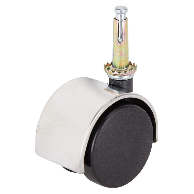 ProSource JC-F13-PS Caster, 2 in Dia Wheel, 2 in W Wheel, Nylon Wheel, Black, 75 lb, Steel Housing Material