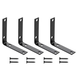 CORNER BRACE STL BLK 3.5X3/4IN