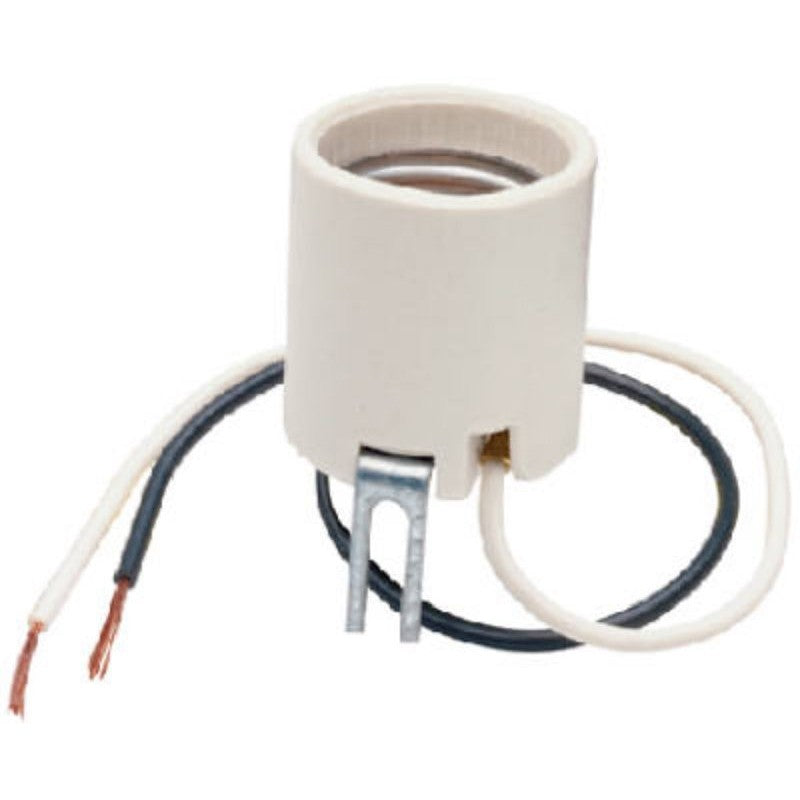 Pass & Seymour 8052CC10 Lamp Holder, 2-5/16 in Dia Dimensions, 250 V, 660 W, Porcelain Housing Material