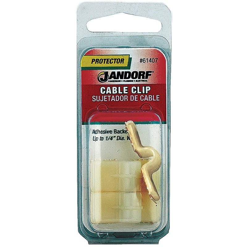 Jandorf 61407 Cable Clip, Nylon, Natural