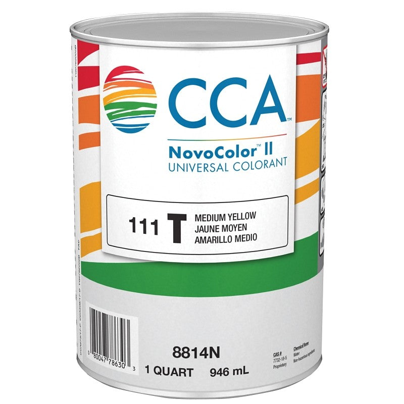 CCA NovoColor II Series 076.008814N.005 Universal Colorant, Medium Yellow, Liquid, 1 qt