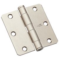 Commercial Door Hinge 3-1/2 Inch 1/4 Radius Satin Nickel