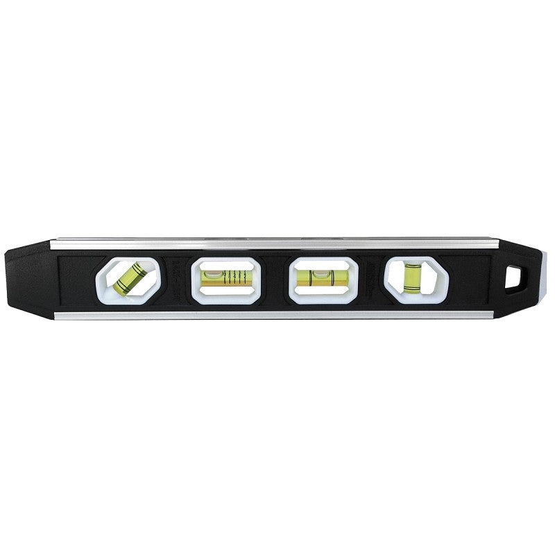 Johnson 1421-1200 Torpedo Level, 12 in L, 4-Vial, Magnetic, Aluminum