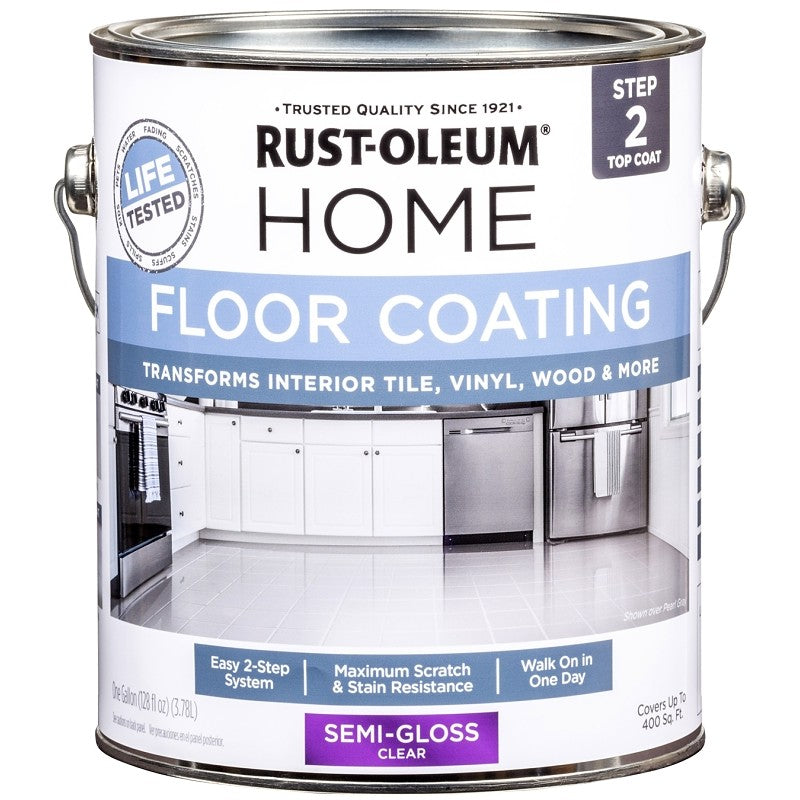 Rust-Oleum 358584 Concrete Floor Coating, Semi-Gloss, 1 gal