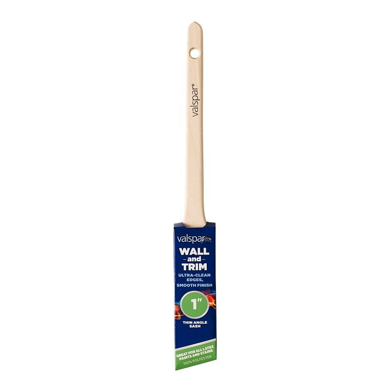 Valspar Wall and Trim 882545100 Sash Brush, 1 in W, Angle Brush, Polyester Bristle
