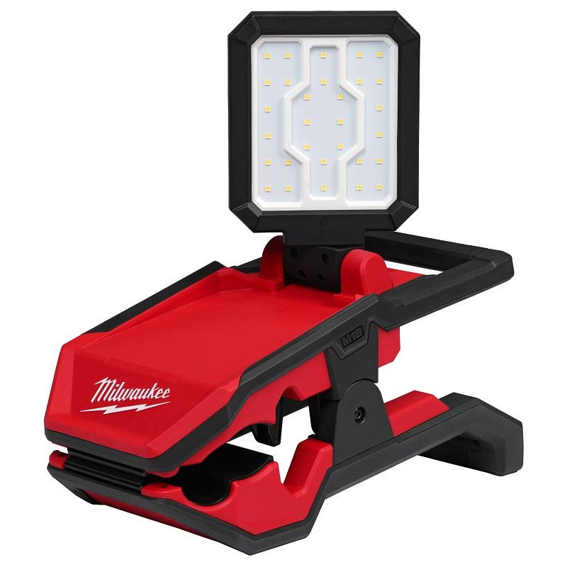 Milwaukee M18 ROVER 2358-20 Clamping Flood Light, 18 V, LED Lamp, Natural, 2000, 1000, 500 Lumens, Plastic Fixture