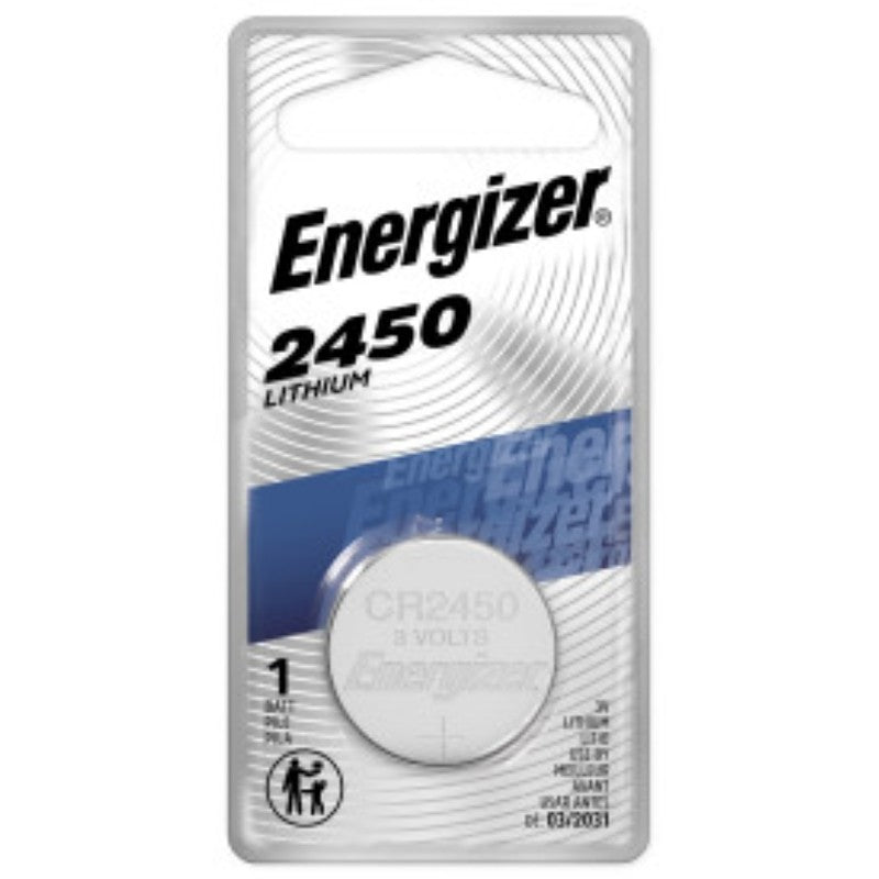 Energizer ECR2450BP Coin Cell Battery, 3 V Battery, 620 mAh, CR2450 Battery, Lithium, Manganese Dioxide (Pack of 6)