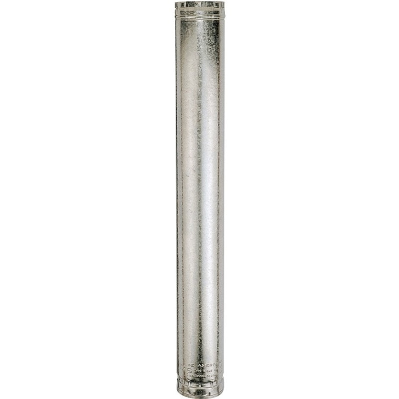 AmeriVent 3E3 Type B Gas Vent Pipe, 3 in OD, 3 ft L, Aluminum/Galvanized Steel (Pack of 6)