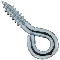 Small Eye Screw Eyes 1-3/16 Inch #210 Zinc Plated Steel 10 Pack