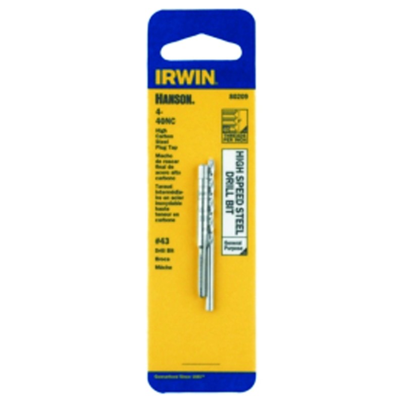 Irwin BM8129 Fractional Tap, 5/16-24 Thread, Plug Tap Thread, 4-Flute, HCS