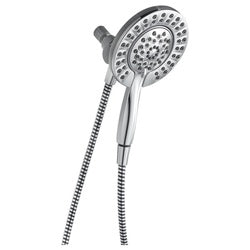Peerless 76955C 2-in-1 Combo Shower Head, 1.75 gpm, 4-Spray Function, Chrome, 60 in L Hose, 5-15/16 in Dia