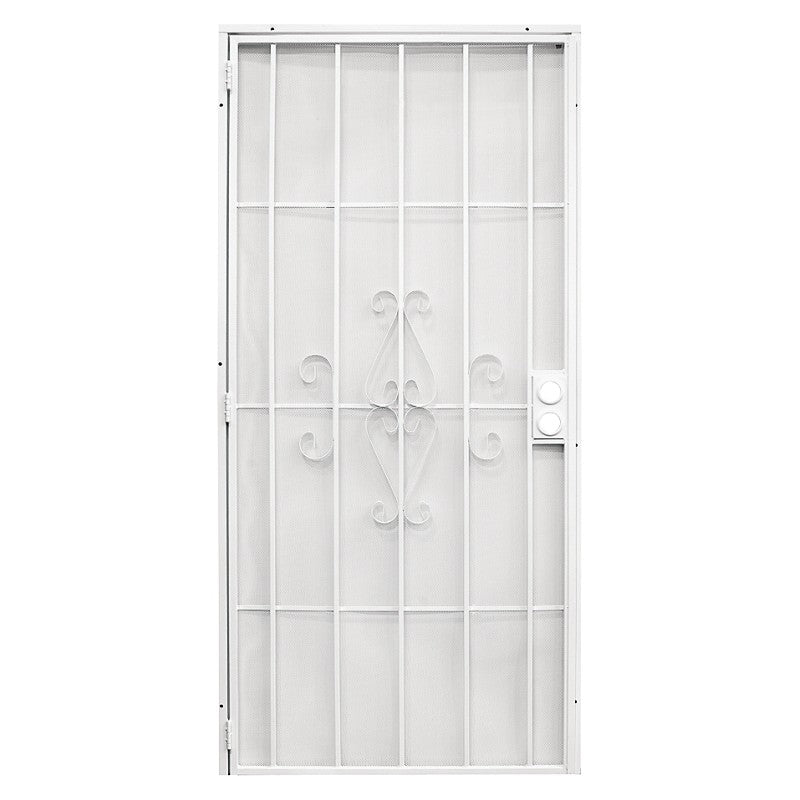 Precision Regal Series 3818WH2868 Door Screen, 80 in L, 32 in W, Steel, White