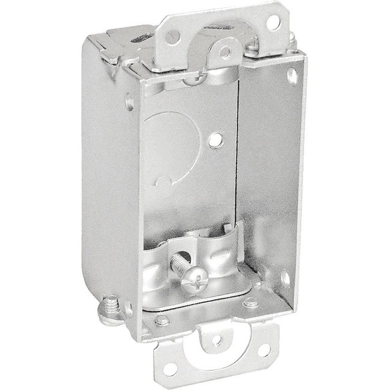 Southwire G500-R-UPC Switch Box, 1-Gang, 5-Knockout, 1/2 in Knockout, Steel, Silver, Galvanized