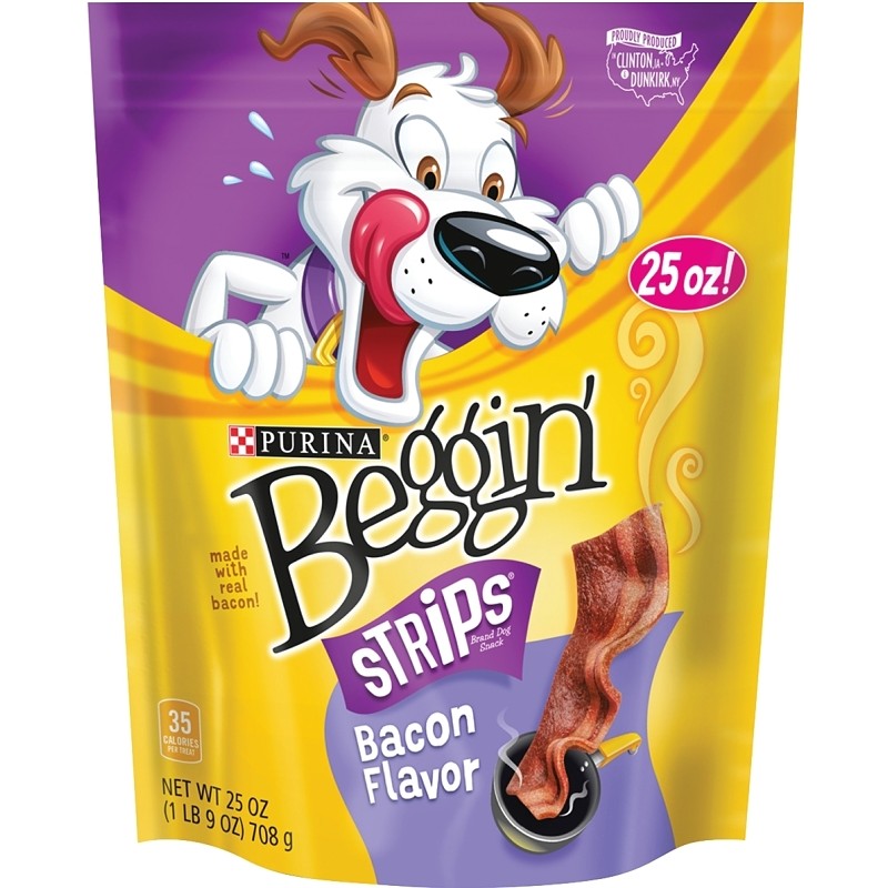 Purina 3810011049 Dog Treat, Bacon Flavor, 25 oz Pouch