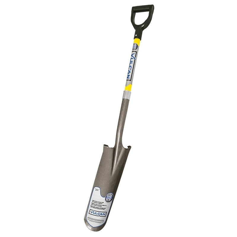 Vulcan 34538 PEP-F Drain Spade Shovel, 6 in W Blade, Steel Blade, Fiberglass Handle, D-Shaped Handle, 29 in L Handle